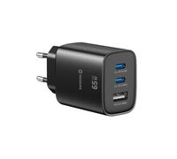 Chargeur 2 USB-C 65W Power Delivery et USB-A Quick Charge 3.0 18W Swissten Noir