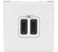 Legrand Chargeur USB Mosaic 077590 Type-C 3A 15W 2 modules 230V/5V Blanc