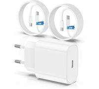 Chargeur 20W Apple original avec câbles 1M+2M pour iPhone 17-15 Pro Max/Plus, iPad Pro/Air/Mini