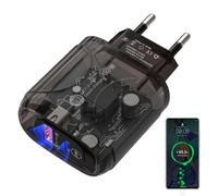Chargeur 25 W | Bloc De Chargement USB C Prise 65W, Station Charge Rapide, Adaptateur d'alimentation pour Ordinateur Portable Tablette, Téléphone, Écouteurs S