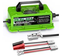 Chargeur 29,2V 20A LiFePO4 pour Chargeur de Batterie au Lithium Fer Phosphate 24V (25,6V), Charge Rapide, protège la Batterie