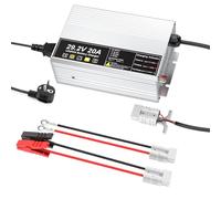 Chargeur 29.2V 20A LiFePO4 pour Chargeur de Batterie au Lithium Fer Phosphate 24V (25.6V), Charge Rapide, protège la Batterie