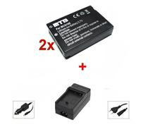 Chargeur + 2x Batteries DMW-BCG10E pour Panasonic Lumix DMC-TZ27, TZ30, TZ31, TZ65, ZR1, ZX3