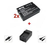 Chargeur + 2x Batteries DMW-BCG10E pour Panasonic Lumix DMC-ZS8, ZS9, ZS10, ZS15, ZS20, ZX1