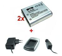 Chargeur + 2x Batteries NP-BG1 pour Sony Cyber-Shot DSC-W80, W80HDPR, W85, W90, W100, W110
