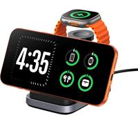 Chargeur 3 en 1 Pliable pour iPhone Air/17/16/15/14, pour Apple Watch Ultra 3/11/10/SE 3 & AirPods 4/Pro 3, Recharge Horizontale Uniquement, 713A (sans Adaptateur)