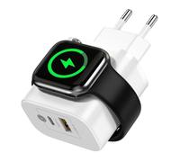 Chargeur 3 en 1 pour iPhone, EnGiTores Bloc de Charge Rapide 20W Mural Portable USB C 2 Ports PD et QC, Chargeur Rapide pour Apple Watch 1-8/SE/Ultra, pour AirPods Pro/3/2 pour iPad Samsung Huawei