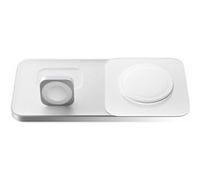 Chargeur 3 en 1 Qi MagSafe Base One Max Carbride avec Base en Caoutchouc Nomad Argent Argent G