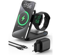 Chargeur 3 En 1 Qi2 Pour Iphone 16/15/14/13/12,Station De Charge Pliable Pour Apple Watch/Airpods,Charge Rapide Magnétique ¿ 20 W,Parfait Pour Les Voyages Et La Maison