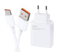 Chargeur 33W Charge Rapide, Chargeur et Câble USB C 2M 6A, Type C Charger Adaptateur Secteur