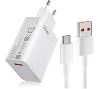 Chargeur 33W Rapide - USB-A + Câble USB-C 6A 1M - pour Redmi Note 14,14Pro,14Proplus,Note 15 Pro Plus,Note12,A5