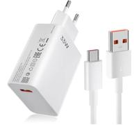 Chargeur 33W Rapide - USB-A + Câble USB-C 6A 1M - pour Redmi Note 14,14Pro,14Proplus,Note13,Note12,11,A5,A3