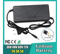 Chargeur 36V 48V 60V 72V 2A 3A 5A, batterie au Lithium 42 54.6 67.2 84V 10 13 16 20S DC EU, Charge rapide intelligente DC 36V 10S 42V-EU