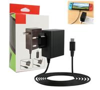 Chargeur 39 W Adaptateur Secteur Rapide USB-C avec Câble de 1,5 m Compatible avec Switch Console/Switch OLED/Switch Lite/Deck Dock/Switch Pro Controller, Idéal pour Jouer à la Maison ou en Voyage.