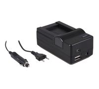 Chargeur 4-en-1 compatible avec Sony NP-BX1 - compact et léger - charge via secteur, voiture, USB et Powerbank