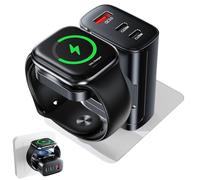 Chargeur 4 en 1 pour Apple Watch, 40 W USB C iPhone PD Chargeur rapide pour Apple Watch S11/10/9/8/Ultra/SE, USB-C Fast Charger pour iPhone 17/16/15 Pro Max, iPad, station de charge Airpods (noir)