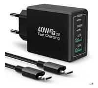 Chargeur - 40W - 4 Ports - Charge Rapide - Protection Système Multiple