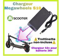 Chargeur 42v Megawheels S10 pour trottinette électrique Megawheels 36v [chargeur 42v pour batterie 36v]