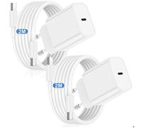 Chargeur 45W Super Charge Rapide compatible Samsung Galaxy S24+,S24 Ultra,Prise Secteur USB C Adapteur avec 5A Câble -2 PCS(Blanc)