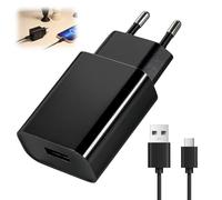 Chargeur 5V 2A, Chargeur USB Secteur Adaptateur Prise USB C avec Câble de Charge Rapide de 2M 2A Compatible avec iPhone/Samsung/Xiaomi/Lecteur eBook/écouteurs/Jouet/Lampe Table/Teléfonos/Tablettes