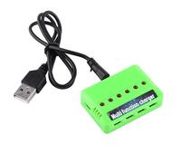 Chargeur 6 Batteries LIPO 3.7V SYMA X5C RC CÂBLE USB Rapide avec LED (1734)