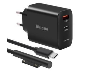 Chargeur 65W pour Microsoft Surface, Alimentateur Surface à Double Port