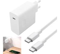 Chargeur 65W USB C avec Technologie PD3.0 et GaN II,Chargeur Rapide 65W avec Câble USB C 2M pour MacBook,M acBook Pro/Air,Samsung Galaxy,iPad P ro,i-Phone 16 Pro/Max et Plus Encore