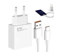 Chargeur 67W pour Xiaomi Redmi 14/13/12/11 Ultra/12 Lite/12x, Poco M6 Pro/Poco X6 Pro 5G/ Poco X6