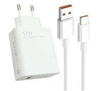 Chargeur 67W Rapide pour Xiaomi avec Câble USB C 2m, Adaptateur Secteur pour Xiao mi 14 13T/13/13 Pro/12/12 Pro/11/10/ pour Xiaomi Redmi Note 13/13 pro/12/12 pro/11/11 pro/10/9