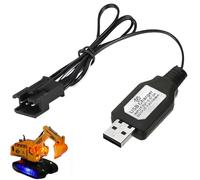 Chargeur 7,4 V pour batteries Nicd ou Nimh ou Lipo, câble de charge rapide Sm-3 broches avec connecteur standard Tamiya pour pelleteuses télécommandées, camions, réservoirs, voitures télécommandées