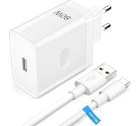 Chargeur 80W pour Oppo SuperVooc Charge USB Power Supply, vec Câble