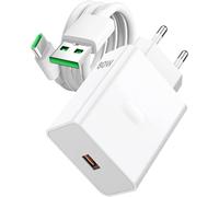 Chargeur 80W SUPERVOOC avec Câble USB-C 1m,Chargeur Rapide pour Oppo,One-Plus,Realme,Compatible avec Oppo Find X7,X6 Pro,Reno 10 Pro,One-Plus 12,11,Nord 2T,9 P ro,Warp Charge 30W