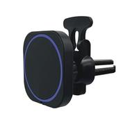 Chargeur à induction 2 en 1 MagSafe 15W avec Support voiture Grille Aération Noir