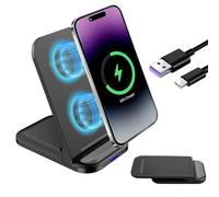 Chargeur à Induction 20 W, Chargeur sans Fil Rapide pour iPhone 17/16/15/14/13/12 Pro/Pro Max,pour Samsung Galaxy S25/S24/S23/S22/S21,pour Google Pixel 9/8/7/7a/8a (Adaptateur Inclus)