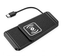 Chargeur à induction auto pour C-Class W202 S202 C200 1993-2000 | Charge 15 W, surface silicone antidérapante, zone surélevée, bords recoupables, câbles USB ou Type-C de 30 cm ou 1 m.