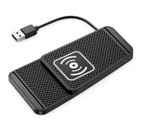 Chargeur à induction auto pour C-Class W202 S202 C200 1993-2000 | Charge 15 W, surface silicone antidérapante, zone surélevée, bords recoupables, câbles USB ou Type-C de 30 cm ou 1 m.