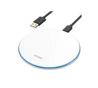 Chargeur à Induction Blanc Compatible pour Apple iPhone XS MAX / XS / X / XR / 8 / 8 PLUS / Recharge Sans Fil Rapide Système Qi Wireless Power