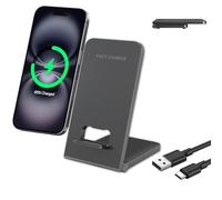 Chargeur à Induction pour iPhone 16 16e 16 Pro Max 15 14 13 12 11,15W Chargeur sans Fil Pliable Station de Charge Rapide pour Samsung S25 Ultra S24 S23 FE S22 S21 S20, Google Pixel 9/9 Pro/8/8Pro/7/7a