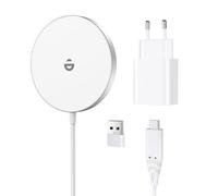 Chargeur à Induction Rapide Compatible avec Mag-Safe avec Adaptateur de Courant 20 W Type USB-C, magnétique sans Fil Chargeur pour iPhone 16/15/14/13/12 Series et
