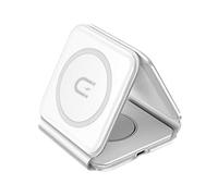 Chargeur à induction sans fil 3 en 1 pour 3 appareils simultanément 15 W Blanc