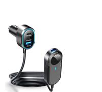 Chargeur AC 6 ports - 4 ports USB-C + 2 ports USB A - Total 100W - avec ports déportés pour sièges arrière - noir
