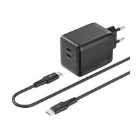Chargeur Accsup 100 W Noir pour ordinateur portable et smartphone + Câble USB Type C