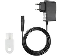 Chargeur Adaptateur 12V pour Braun Rasoir Électrique Série 9/7/6/5/4/3/2/1, Remplacement Cordon d'alimentation, avec Brosse de Nettoyage, Protection Multiple, 0.4 A, 3000s 3040s 340s
