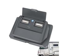 Chargeur - Adaptateur avec double port - Port de charge étanche - Montage rapide - Dispositif de charge automobile - Hub adapté pour véhicules utilitaires - Véhicule de bateau - Moto ATV Marine Bus