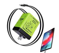 Chargeur,Adaptateur Double Port | Multiprise Rétractable pour Ordinateur Portable Téléphone Appareils | pour Maison Voiture Bureau Voyage