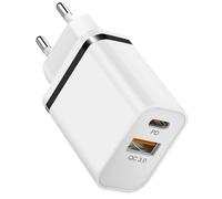 Chargeur Adaptateur Rapide - Xiaomi - Redmi 13C/14C - PD + QC 3.0 - 2 Ports USB - Noir