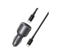 Chargeur - adaptateur secteur Ugreen Chargeur de voiture EC705, USB + 2x USB-C, 130 W + câble 5 A de 1 m
