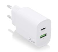 Chargeur AISENS 20W 1XUSB-C PD3.0 1XUSB-A QC3.0 Blanc