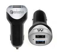 Chargeur allume-cigare 2.4A 1.5m Silver Energy MCE157