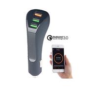 Lescars Chargeur allume-cigare 3 ports USB avec Quick Charge et géolocalisation